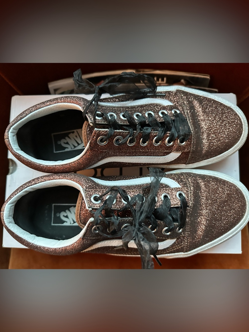 Vans Glitter Old Skool Sneakers - Rose Gold